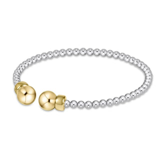 enetwon classic sterling mixed metal 3mm bead cuff