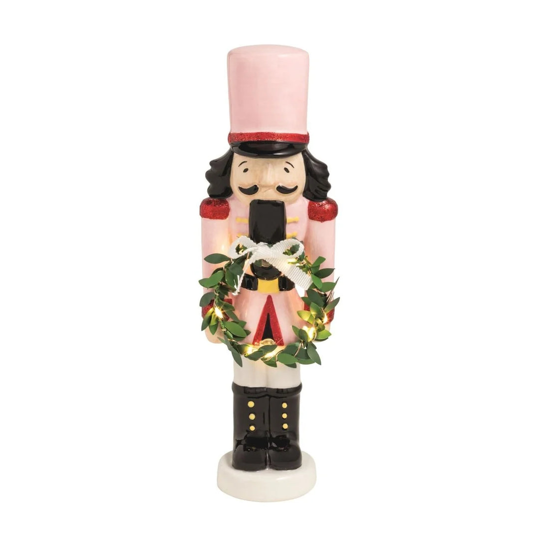 Mud Pie Pink Nutcracker Light-up Sitter