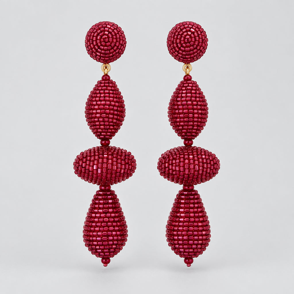 Winton + Waits Pembroke Drop Earring-berry