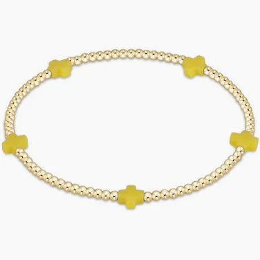 Enewton Design Signature Cross 2mm Gold Bracelet - Canary