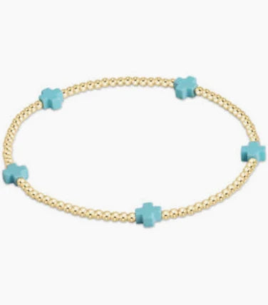 Enewton Design Signature Cross 2mm Gold Bracelet - Mint