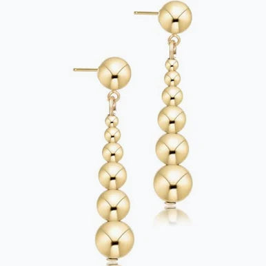 Enewton  Beaded Classic Graduated Drop Earring - Gold 6mm