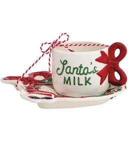Mud Pie Santa Milk &amp; Cookies Set