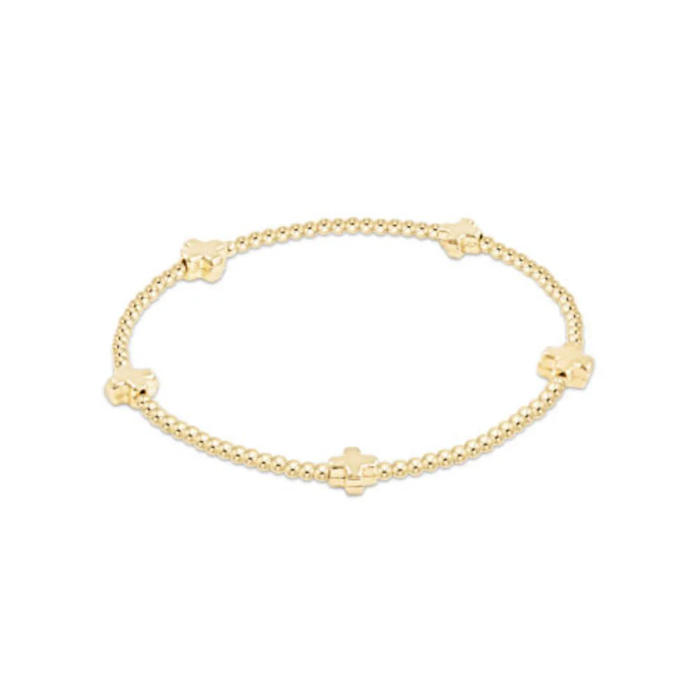 enewton Small Sincerity Gold 2MM Cross bracelet